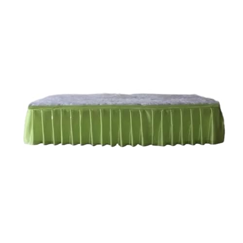 Party-Tischrock, Party-Tischröcke, Hochzeits-Tischrock for Tischdecke, Tischdecke, Hochzeitsbühne, weiße Eisseide, Tischrock, Dekoration, Party-Dekorationen (rot, H110 x B300 cm)(Color 2,H90xW300CM) von POTUBI