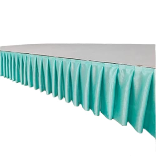 Party-Tischrock, Party-Tischröcke, Hochzeits-Tischrock for Tischdecke, Tischdecke, Hochzeitsbühne, weiße Eisseide, Tischrock, Dekoration, Party-Dekorationen (rot, H150 x L300 cm)(Color 5,H75xL300CM) von POTUBI