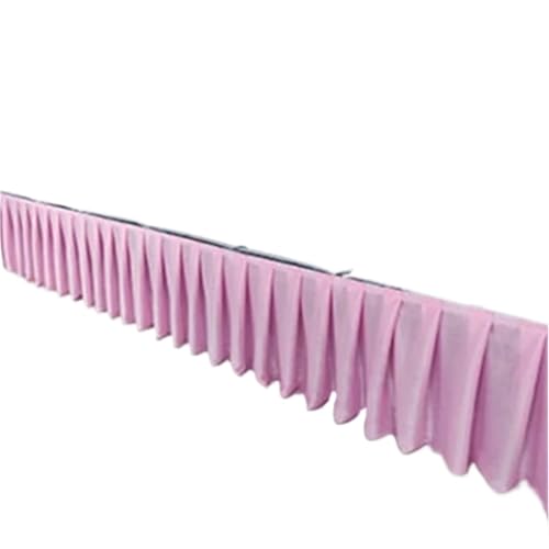 Party-Tischrock, Party-Tischröcke, Hochzeits-Tischrock for Tischdecke, Tischdecke, Hochzeitsbühne, weiße Eisseide, Tischrock, Dekoration, Party-Dekorationen (rot, H150 x L300 cm)(Light Pink,H50xL300CM von POTUBI