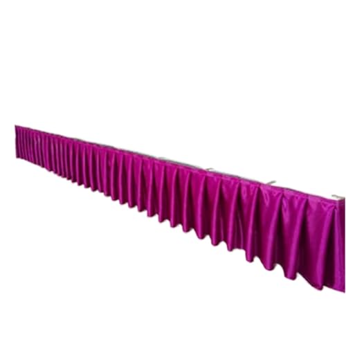 Party-Tischrock, Party-Tischröcke, Hochzeits-Tischrock for Tischdecke, Tischdecke, Hochzeitsbühne, weiße Eisseide, Tischrock, Dekoration, Party-Dekorationen (rot, H150 x L300 cm)(Pink Purple,H150xL300 von POTUBI