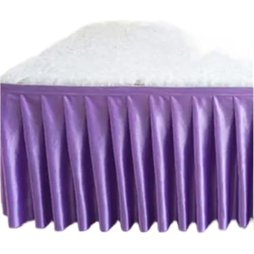 Party-Tischrock, Party-Tischröcke, Tischrock, Hochzeitsfeier, Bankett, Bühne, Chiffon-Tischrock for Tischdecke, Tischrock for Geburtstagsfeier-Dekorationen (rot, H 75 cm x L 300 cm)(Purple,H30cm x L30 von POTUBI