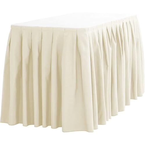 Party-Tischrock, Polyester-Bankett-Tischrock, rechteckige Tischdecke, for Hochzeitsveranstaltungen, Partys, Hoteldekoration, Party-Tischröcke (rot, 3 m lang)(Color 1,17ft 5.1m Long) von POTUBI