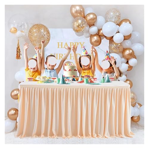 Party-Tischrock, Tischrock for rechteckige Tische, Polyester, plissierte Schreibtischröcke, Rüschen for Hochzeit, Geburtstagsfeier, Brautparty, Bankett, Party-Tischröcke (grün, 78 x 183 cm (6 Fuß))(Co Party-Tischrock, Tischrock for rechteckige Tische, Polyester, plissierte Schreibtischröcke, Rüschen for Hochzeit, Geburtstagsfeier, Brautparty, Bankett, Party-Tischröcke (grün, 78 x 183 cm (6 Fuß))(Co von POTUBI