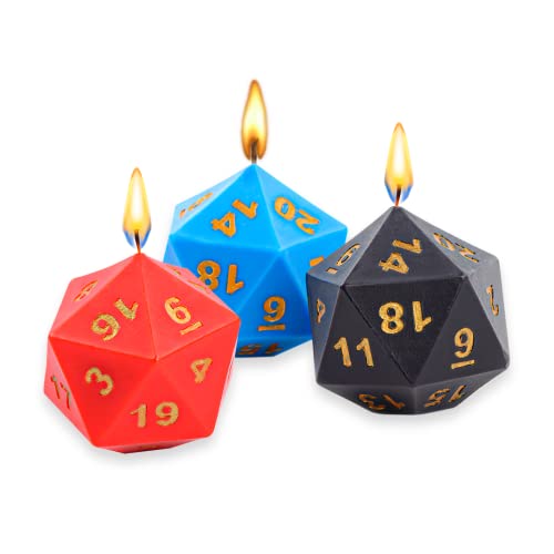 Power Beast Dungeon Polyedrische Würfelkerzen, Würfel in Form von Kerzen, Polyedrische Würfel, Kerzen, Rollenspiel Würfel, D&D, Dungeon Master, Dungeons and Dragons, DND, RPG, 3 Einheiten. Power Beast Dungeon Polyedrische Würfelkerzen, Würfel in Form von Kerzen, Polyedrische Würfel, Kerzen, Rollenspiel Würfel, D&D, Dungeon Master, Dungeons and Dragons, DND, RPG, 3 Einheiten. von POWER BEAST