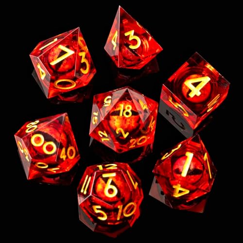Power Beast Dungeon Würfel Set Rotierendes Drachenauge Rotem, 7 Rollenspiel Würfel, Polyedrische Würfel Set, Dungeons and Dragons, D&D, DND, Dungeon Master. Power Beast Dungeon Würfel Set Rotierendes Drachenauge Rotem, 7 Rollenspiel Würfel, Polyedrische Würfel Set, Dungeons and Dragons, D&D, DND, Dungeon Master. von POWER BEAST