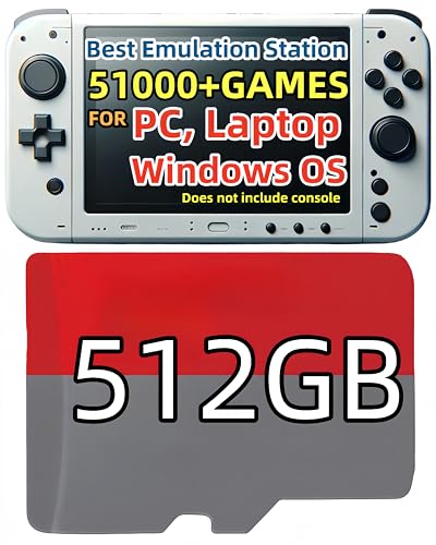 512GB RetroBat Spielkartensystem für Handheld Spielkonsole Windows OS, Game Card Retro Game Batocera System Emulator für PC Laptop, Retro Game Card für Windows, MSI Claw, Legion Go von POWERNEWS