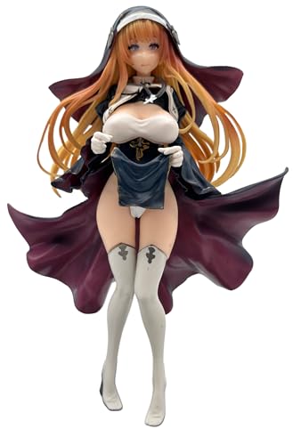 PP Pink Peachy Anime Figur Nonne Schwester Charlotte - Holy White Vibrastar - Ecchi Mädchen Manga Statue, Sammlerfigur für Fans & Deko - 26 cm von PP Pink Peachy