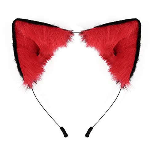 Handgefertigte Fuchs Wolf Katzenohren Kopfbedeckung Kostüm Zubehör für Halloween Weihnachten Cosplay Party Handgefertigte Fuchs Wolf Katzenohren Kopfbedeckung Kostüm Zubehör für Halloween Weihnachten Cosplay Party von PPFINE