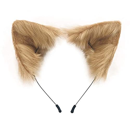 Handgefertigter Fuchs Wolf Katze Ohren Kopfbedeckung Kostüm Zubehör für Halloween Weihnachten Cosplay Party Handgefertigter Fuchs Wolf Katze Ohren Kopfbedeckung Kostüm Zubehör für Halloween Weihnachten Cosplay Party von PPFINE