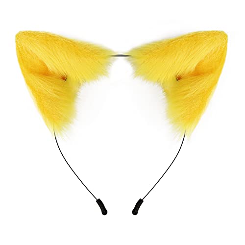Handgefertigter Fuchs Wolf Katze Ohren Kopfbedeckung Kostüm Zubehör für Halloween Weihnachten Cosplay Party Handgefertigter Fuchs Wolf Katze Ohren Kopfbedeckung Kostüm Zubehör für Halloween Weihnachten Cosplay Party von PPFINE