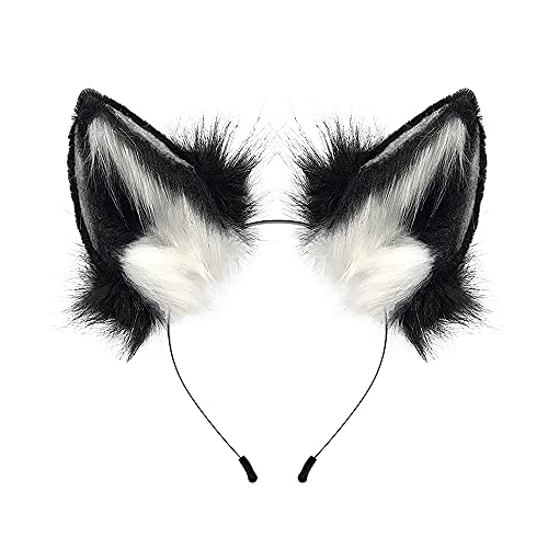 Handgefertigtes katzenohren Fuchs Wolf Ohren Halloween Kostüm Zubehör Damen und Kinder von PPFINE