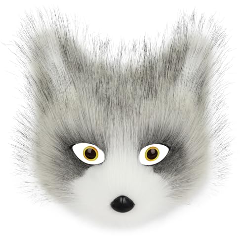 PPFINE Halbgesichtsmaske aus Kunstfell, Tier, Katze, Fuchs, pelzig, für Halloween, Weihnachten, Maskerade, Party, Cosplay, Kostüm-Requisiten PPFINE Halbgesichtsmaske aus Kunstfell, Tier, Katze, Fuchs, pelzig, für Halloween, Weihnachten, Maskerade, Party, Cosplay, Kostüm-Requisiten von PPFINE