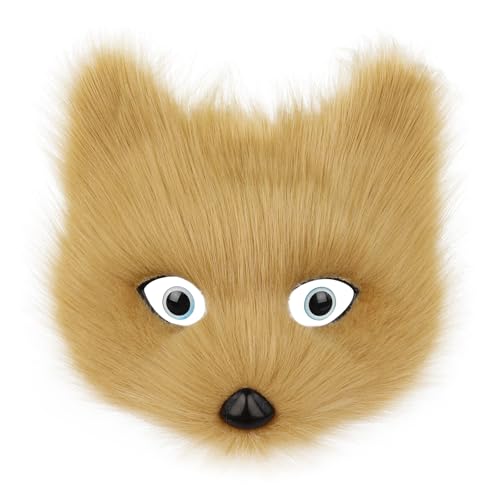 PPFINE Halbgesichtsmaske aus Kunstfell, Tier, Katze, Fuchs, pelzig, für Halloween, Weihnachten, Maskerade, Party, Cosplay, Kostüm-Requisiten PPFINE Halbgesichtsmaske aus Kunstfell, Tier, Katze, Fuchs, pelzig, für Halloween, Weihnachten, Maskerade, Party, Cosplay, Kostüm-Requisiten von PPFINE