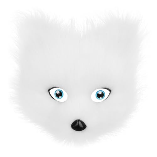 PPFINE Halbgesichtsmaske aus Kunstfell, Tier, Katze, Fuchs, pelzig, für Halloween, Weihnachten, Maskerade, Party, Cosplay, Kostüm-Requisiten PPFINE Halbgesichtsmaske aus Kunstfell, Tier, Katze, Fuchs, pelzig, für Halloween, Weihnachten, Maskerade, Party, Cosplay, Kostüm-Requisiten von PPFINE