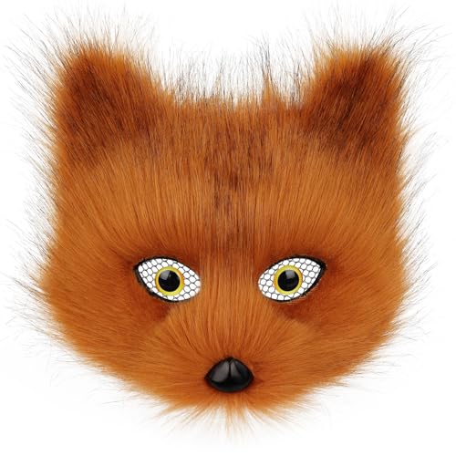 PPFINE Halbgesichtsmaske aus Kunstfell, Tier, Katze, Fuchs, pelzig, für Halloween, Weihnachten, Maskerade, Party, Cosplay, Kostüm-Requisiten PPFINE Halbgesichtsmaske aus Kunstfell, Tier, Katze, Fuchs, pelzig, für Halloween, Weihnachten, Maskerade, Party, Cosplay, Kostüm-Requisiten von PPFINE