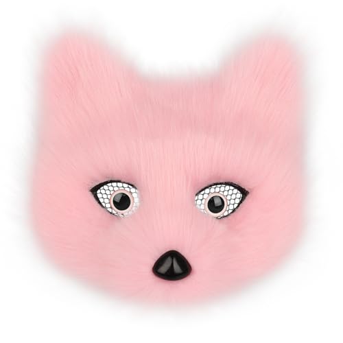 PPFINE Halbgesichtsmaske aus Kunstfell, Tier, Katze, Fuchs, pelzig, für Halloween, Weihnachten, Maskerade, Party, Cosplay, Kostüm-Requisiten PPFINE Halbgesichtsmaske aus Kunstfell, Tier, Katze, Fuchs, pelzig, für Halloween, Weihnachten, Maskerade, Party, Cosplay, Kostüm-Requisiten von PPFINE