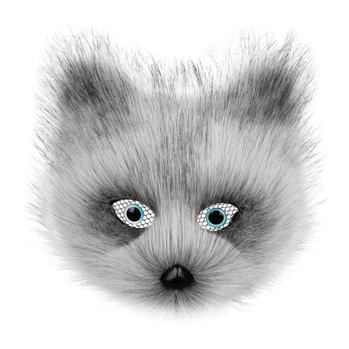 PPFINE Halbgesichtsmaske aus Kunstfell, Tier, Katze, Fuchs, pelzig, für Halloween, Weihnachten, Maskerade, Party, Cosplay, Kostüm-Requisiten PPFINE Halbgesichtsmaske aus Kunstfell, Tier, Katze, Fuchs, pelzig, für Halloween, Weihnachten, Maskerade, Party, Cosplay, Kostüm-Requisiten von PPFINE
