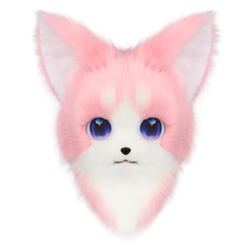 PPFINE Pelzige Kunstpelz Tier Katze Fuchs Maske für Halloween Party Cosplay Kostüm Zubehör von PPFINE