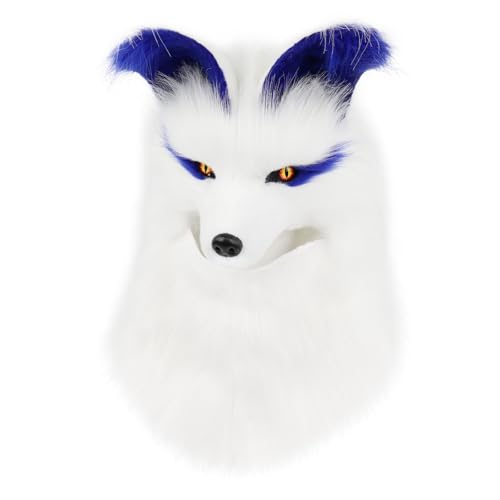 PPFINE Plüschmaske mit Tierkopf Kunstfell Wolf Hundemasken für Halloween Maskenball Cosplay Kostümrequisiten PPFINE Plüschmaske mit Tierkopf Kunstfell Wolf Hundemasken für Halloween Maskenball Cosplay Kostümrequisiten von PPFINE