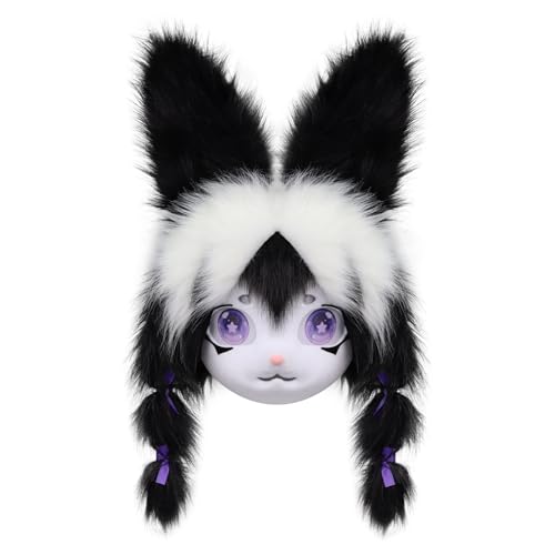 PPFINE Plüschtier-Kopfmaske, Fursuit-Kopfbedeckung, Furry-Cosplay-Maskenball-Kostüm-Accessoires PPFINE Plüschtier-Kopfmaske, Fursuit-Kopfbedeckung, Furry-Cosplay-Maskenball-Kostüm-Accessoires von PPFINE