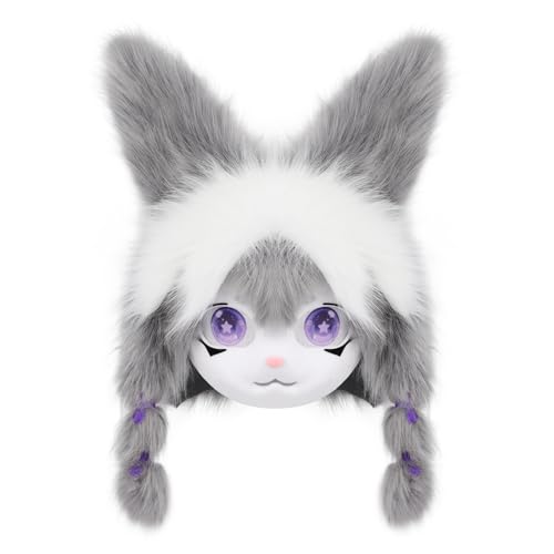 PPFINE Plüschtier-Kopfmaske, Fursuit-Kopfbedeckung, Furry-Cosplay-Maskenball-Kostüm-Accessoires PPFINE Plüschtier-Kopfmaske, Fursuit-Kopfbedeckung, Furry-Cosplay-Maskenball-Kostüm-Accessoires von PPFINE