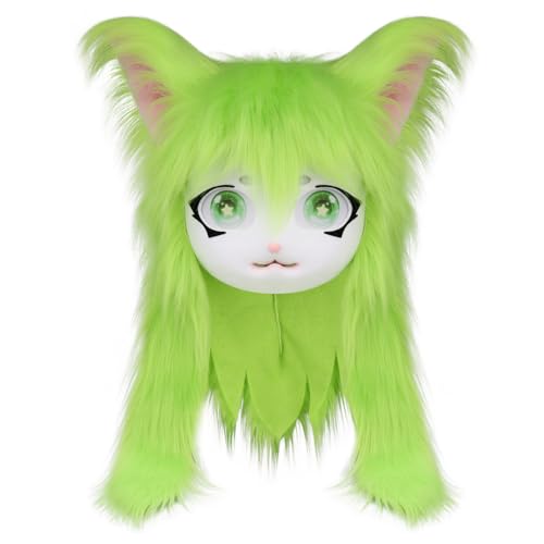 PPFINEine katze Fursuit nimmt die maske zu halloween maskenball und die kostüme von PPFINE