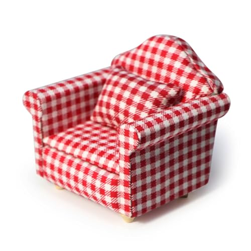 Miniatur Möbel Couch,Puppenhaus Möbel,Puppenhaus Sofa,Miniatur Sofa Couch,Mini Sessel,1/12 Miniatur Sessel,Puppenhaus Miniatur Möbel Modell Mit Kissen Miniatursofa für das Puppenhaus-Wohnzimmer (D) Miniatur Möbel Couch,Puppenhaus Möbel,Puppenhaus Sofa,Miniatur Sofa Couch,Mini Sessel,1/12 Miniatur Sessel,Puppenhaus Miniatur Möbel Modell Mit Kissen Miniatursofa für das Puppenhaus-Wohnzimmer (D) von PPGGOPP
