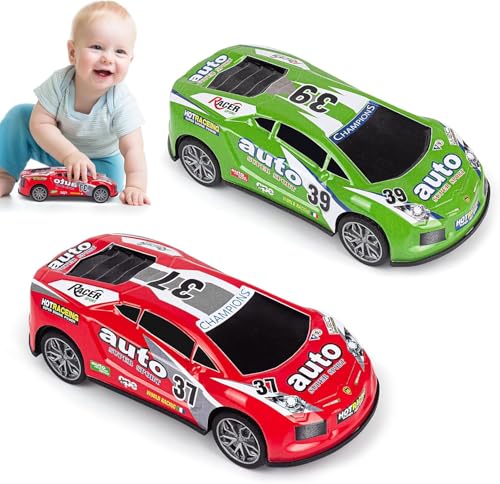 PPGGOPP Spielzeugautos, Auto Spielzeug Set, 2 pcs 7 inch Rennwagen Kinder, Spielzeug Autos Kinder, Autos Zurückziehen Fahrzeuge, Cars Spielzeugs, Auto Set, Geschenk für Kinders ab 3 4 5 6 7 8 Jahre von PPGGOPP