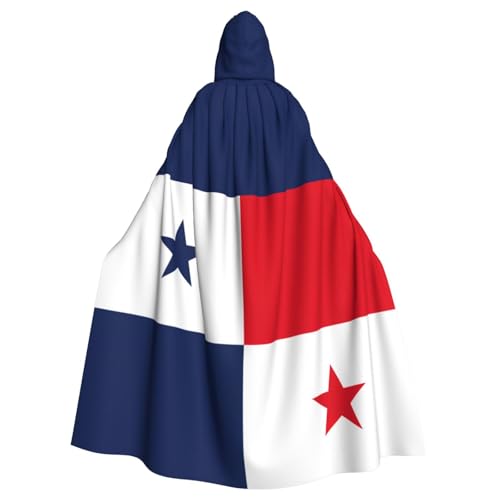 Flagge von Panama, Unisex, volle Länge, mit Kapuze, Halloween-Umhang, für Cosplay, Mittelalter und Festivals, passend für Halloween von PPHGUT