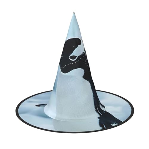 Halloween-Hexenhut mit Pinguin-Druck, breite Krempe, faltbare Kappe, Partys, Arnivals und Rollenspielveranstaltungen Halloween-Hexenhut mit Pinguin-Druck, breite Krempe, faltbare Kappe, Partys, Arnivals und Rollenspielveranstaltungen von PPHGUT