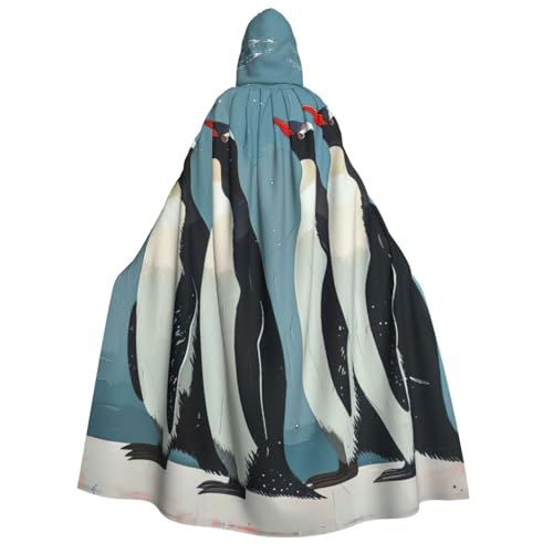Kapuzenumhang mit Pinguin-Druck, Unisex, Halloween-Kostüm, Karneval, Mottopartys, Cosplay Kapuzenumhang mit Pinguin-Druck, Unisex, Halloween-Kostüm, Karneval, Mottopartys, Cosplay von PPHGUT