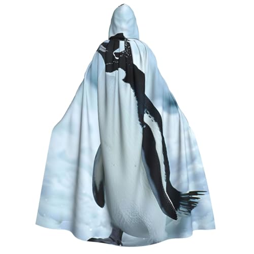 Kapuzenumhang mit Pinguin-Druck, Unisex, Halloween-Kostüm, Karneval, Mottopartys, Cosplay Kapuzenumhang mit Pinguin-Druck, Unisex, Halloween-Kostüm, Karneval, Mottopartys, Cosplay von PPHGUT