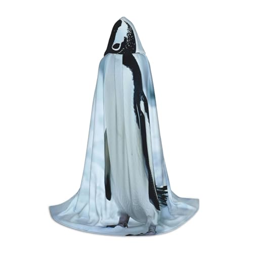 Kapuzenumhang mit Pinguin-Druck, für Halloween, Karneval, Cosplay, Teenager, Kinder, Erwachsene, Zauberer-Themen von PPHGUT