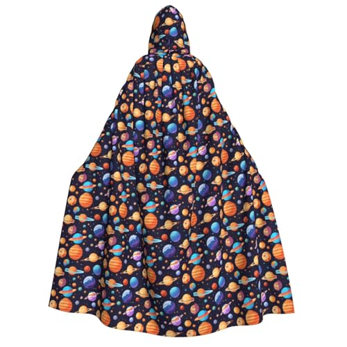 Kapuzenumhang mit Planetenmuster, Unisex, Halloween-Kostüm, Karneval, Mottopartys, Cosplay von PPHGUT