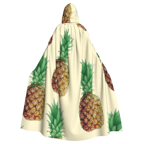 PPHGUT Ananas-Aufdruck, Unisex, volle Länge, mit Kapuze, Halloween-Umhang, für Cosplay, Mittelalter und Festivals, passend PPHGUT Ananas-Aufdruck, Unisex, volle Länge, mit Kapuze, Halloween-Umhang, für Cosplay, Mittelalter und Festivals, passend von PPHGUT