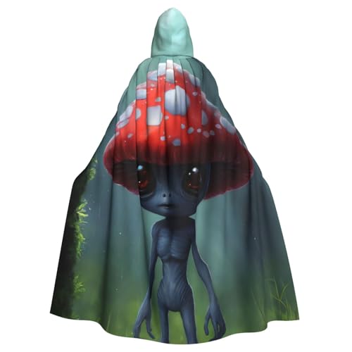 PPHGUT Astronauten- und Alien-Druck, Unisex, volle Länge, mit Kapuze, Halloween-Umhang, für Cosplay, Mittelalter und Festivals, passend von PPHGUT