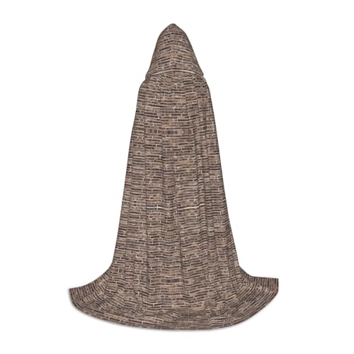 PPHGUT Brick Wall Print Hooded Cloak Dress Up Halloween Carnival Cosplay Teens Kids Adults Wizard Themes von PPHGUT