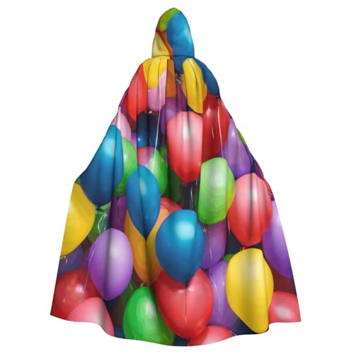 PPHGUT Bunte Luftballons blauer Himmel-Druck, Unisex, volle Länge, mit Kapuze, Halloween-Umhang für Cosplay, Mittelalter und Festivals, passend für Halloween PPHGUT Bunte Luftballons blauer Himmel-Druck, Unisex, volle Länge, mit Kapuze, Halloween-Umhang für Cosplay, Mittelalter und Festivals, passend für Halloween von PPHGUT