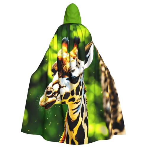 PPHGUT Clever Giraffen-Druck, Unisex, volle Länge, mit Kapuze, Halloween-Umhang für Cosplay, Mittelalter und Festivals, passend für Halloween PPHGUT Clever Giraffen-Druck, Unisex, volle Länge, mit Kapuze, Halloween-Umhang für Cosplay, Mittelalter und Festivals, passend für Halloween von PPHGUT