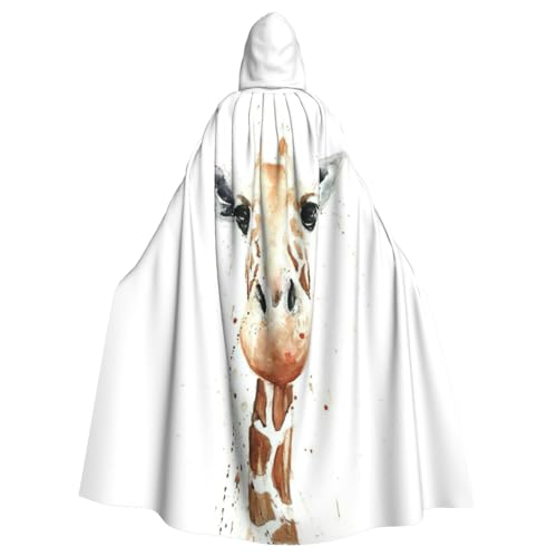 PPHGUT Clever Giraffen-Druck, Unisex, volle Länge, mit Kapuze, Halloween-Umhang für Cosplay, Mittelalter und Festivals, passend für Halloween PPHGUT Clever Giraffen-Druck, Unisex, volle Länge, mit Kapuze, Halloween-Umhang für Cosplay, Mittelalter und Festivals, passend für Halloween von PPHGUT