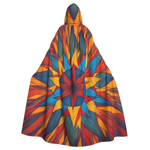 PPHGUT Farbenfroher Halloween-Umhang mit Sternmuster, Unisex, volle Länge, mit Kapuze, für Cosplay, Mittelalter und Festivals, passend für Halloween PPHGUT Farbenfroher Halloween-Umhang mit Sternmuster, Unisex, volle Länge, mit Kapuze, für Cosplay, Mittelalter und Festivals, passend für Halloween von PPHGUT