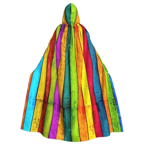 PPHGUT Farbiger Holztafel-Druck, Unisex, volle Länge, mit Kapuze, Halloween-Umhang für Cosplay, Mittelalter und Festivals, passend PPHGUT Farbiger Holztafel-Druck, Unisex, volle Länge, mit Kapuze, Halloween-Umhang für Cosplay, Mittelalter und Festivals, passend von PPHGUT