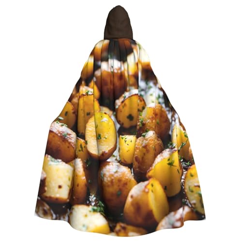 PPHGUT Gartenkartoffel-Druck, Unisex, volle Länge, mit Kapuze, Halloween-Umhang für Cosplay, Mittelalter und Festivals, passend für Halloween PPHGUT Gartenkartoffel-Druck, Unisex, volle Länge, mit Kapuze, Halloween-Umhang für Cosplay, Mittelalter und Festivals, passend für Halloween von PPHGUT