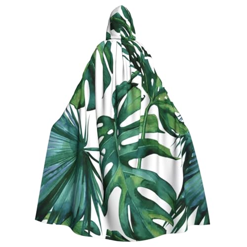 PPHGUT Grüner Bananenblätter-Druck, Unisex, volle Länge, mit Kapuze, Halloween-Umhang für Cosplay, Mittelalter und Festivals, passend für Halloween PPHGUT Grüner Bananenblätter-Druck, Unisex, volle Länge, mit Kapuze, Halloween-Umhang für Cosplay, Mittelalter und Festivals, passend für Halloween von PPHGUT