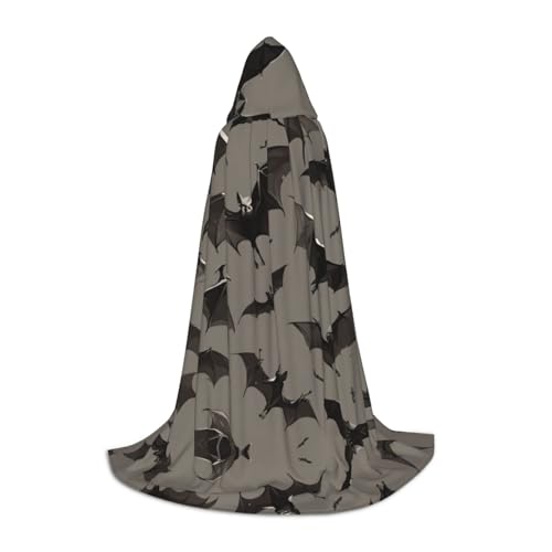 PPHGUT Halloween-Fledermaus-Umhang, grauer Druck, Kapuzenumhang, Verkleidung, Halloween, Karneval, Cosplay, Teenager, Kinder, Erwachsene, Zauberer-Themen PPHGUT Halloween-Fledermaus-Umhang, grauer Druck, Kapuzenumhang, Verkleidung, Halloween, Karneval, Cosplay, Teenager, Kinder, Erwachsene, Zauberer-Themen von PPHGUT