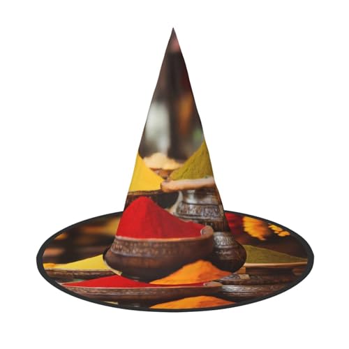PPHGUT Halloween-Hexenhut, breite Krempe, faltbare Kappe, Partys, Arnivals und Rollenspielveranstaltungen von PPHGUT