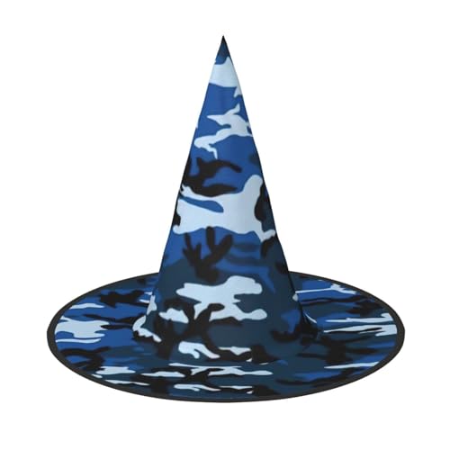 PPHGUT Halloween-Hexenhut mit breiter Krempe, faltbar, für Partys, Arnivals und Rollenspielveranstaltungen, Blau PPHGUT Halloween-Hexenhut mit breiter Krempe, faltbar, für Partys, Arnivals und Rollenspielveranstaltungen, Blau von PPHGUT