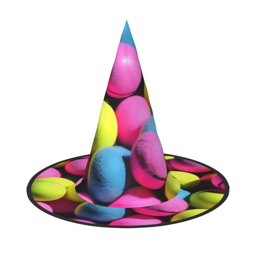 PPHGUT Halloween-Hexenhut mit breiter Krempe, faltbar, für Partys, Arnivals und Rollenspielveranstaltungen in leuchtendem Rosa PPHGUT Halloween-Hexenhut mit breiter Krempe, faltbar, für Partys, Arnivals und Rollenspielveranstaltungen in leuchtendem Rosa von PPHGUT
