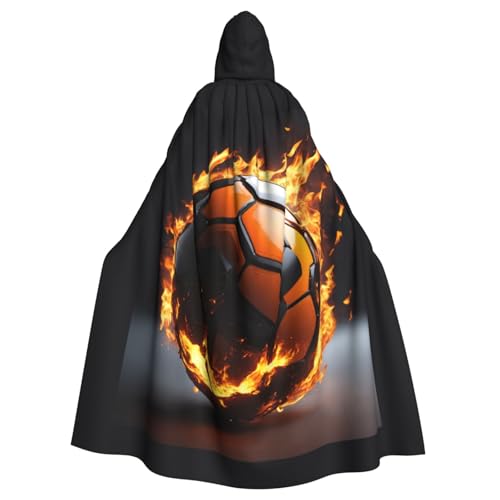 PPHGUT Halloween-Umhang mit Fußball-Aufdruck, Unisex, volle Länge, mit Kapuze, für Cosplay, Mittelalter und Festivals, passend PPHGUT Halloween-Umhang mit Fußball-Aufdruck, Unisex, volle Länge, mit Kapuze, für Cosplay, Mittelalter und Festivals, passend von PPHGUT