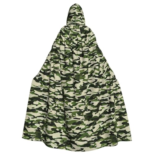 PPHGUT Halloween-Umhang mit Kapuze, Camouflage, Grün, Unisex, volle Länge, für Cosplay, Mittelalter und Festivals, passend PPHGUT Halloween-Umhang mit Kapuze, Camouflage, Grün, Unisex, volle Länge, für Cosplay, Mittelalter und Festivals, passend von PPHGUT